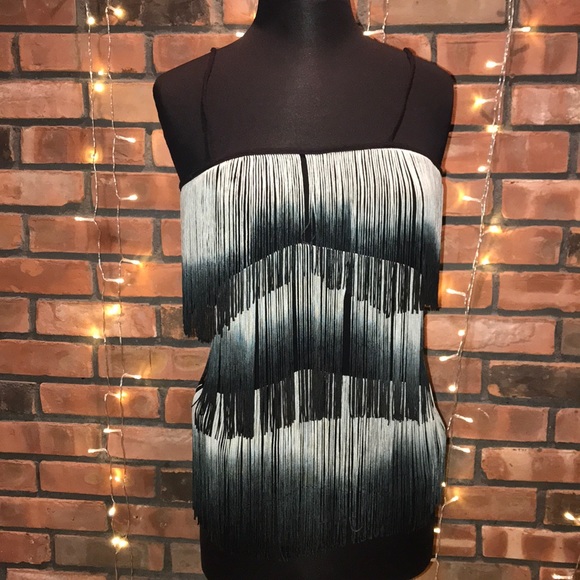 Boston Proper 1950's Fringe Layered Tank Top - Picture 2 of 7